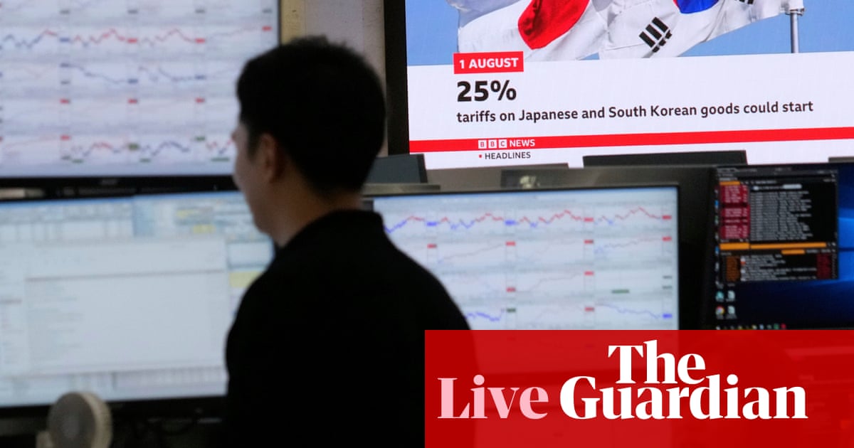 Stock markets shrug off tariff letters after Trump says August 1 tariff deadline ‘not 100% firm’ – business live