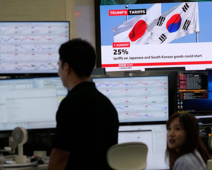 Stock markets shrug off tariff letters after Trump says August 1 tariff deadline ‘not 100% firm’ – business live