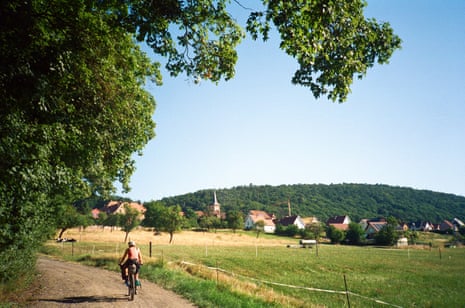 Cycling through Offwiller, France