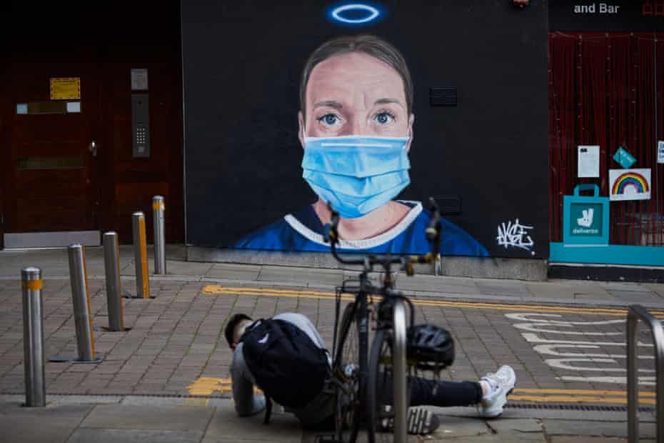 18 May – A mural painted in the Northern Quarter by Manchester-based street artist Akse, featuring a portrait of NHS operating department practitioner (ODP) Debra Williams