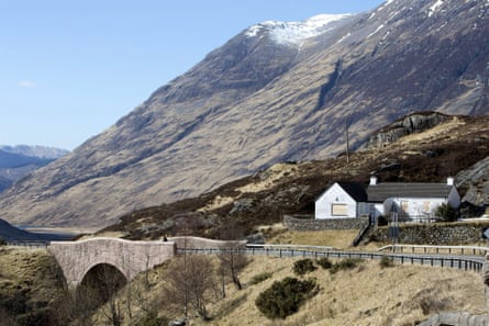 Savile’s boarded-up home in Glencoe in the Scottish Highlands