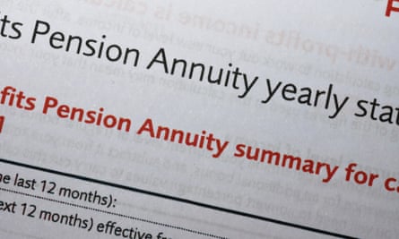 Pension annuity yearly statement letter