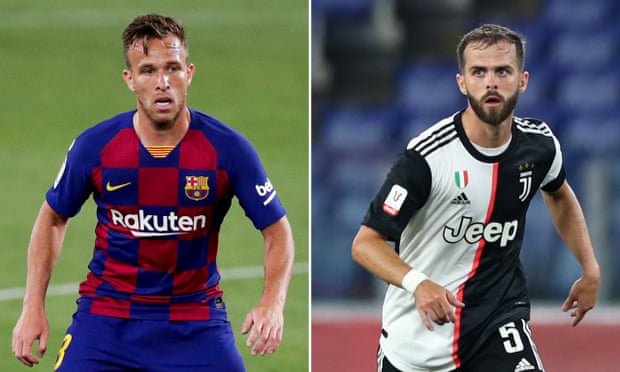 Barcelona’s Arthur and Miralem Pjanic of Juventus are to swap clubs