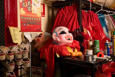 Costumes waiting to be put on for dance rehearsals