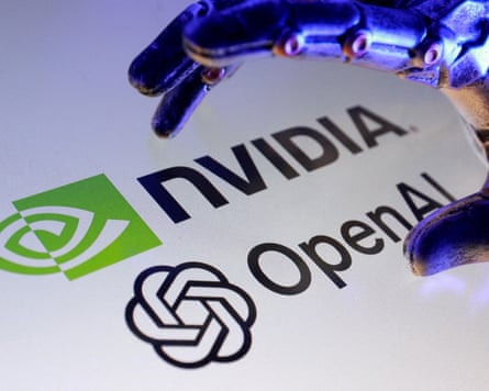 Illustration shows Nvidia and OpenAI logos
