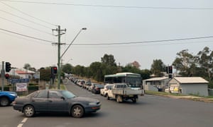 The queue of traffic in Milton