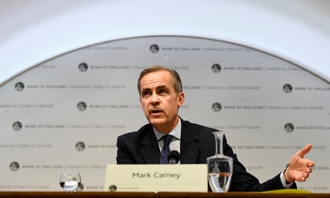 The Bank of England Governor Mark Carney speaks at a press conference