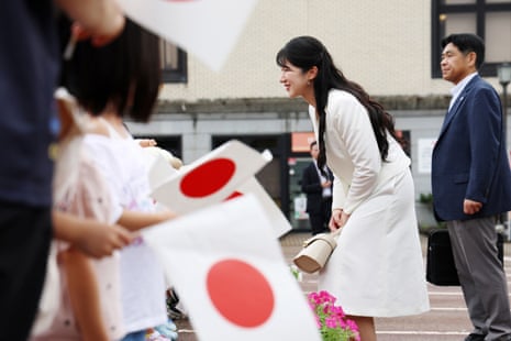 Princess Aiko talks with kindergarten children in September 2025.