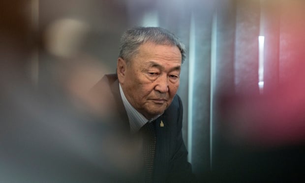 Father of murdered Mongolian model Altantuya Shaariibuu during a press conference