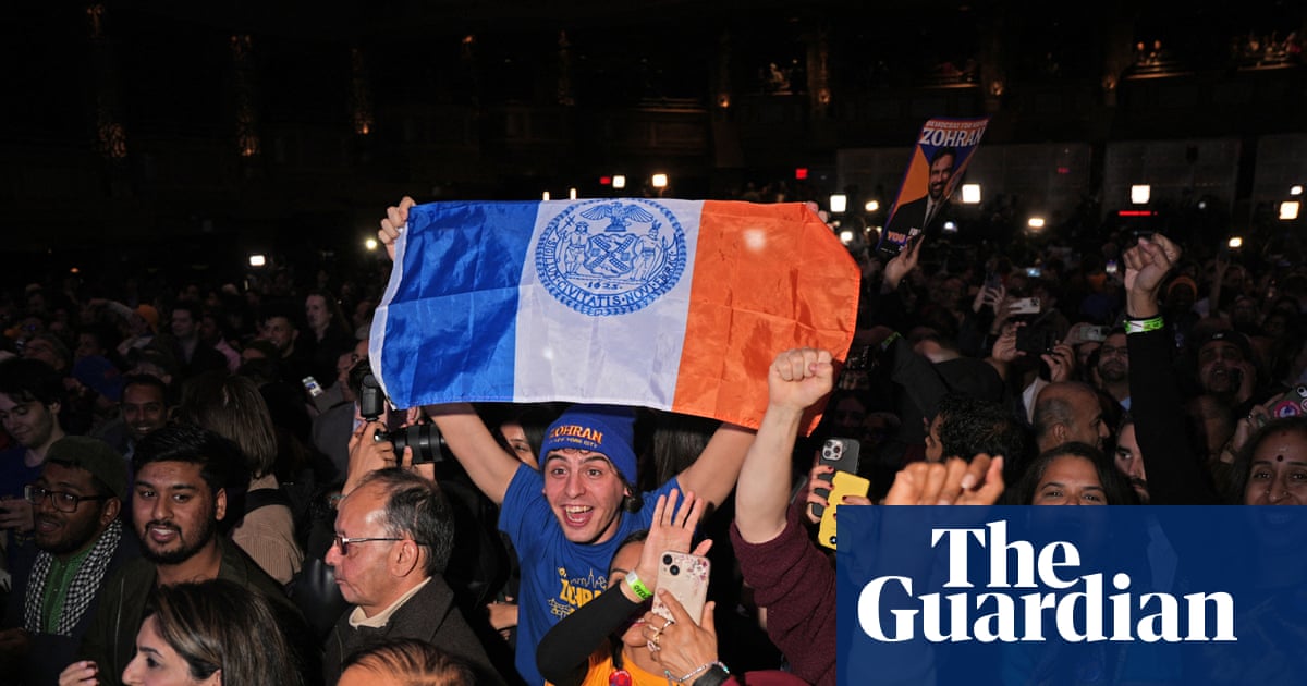 ‘Like we won the championship’: New Yorkers celebrate Mamdani’s win with cheers, tears and DSA chants