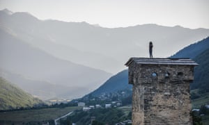Svan tower in Mestia town.