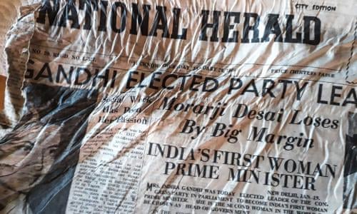 a newspaper with black text