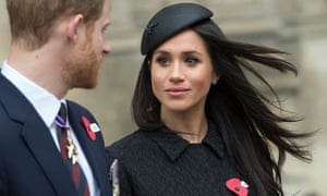 Prince Harry and Meghan Markle at Westminster Abbey in London on 25 April.