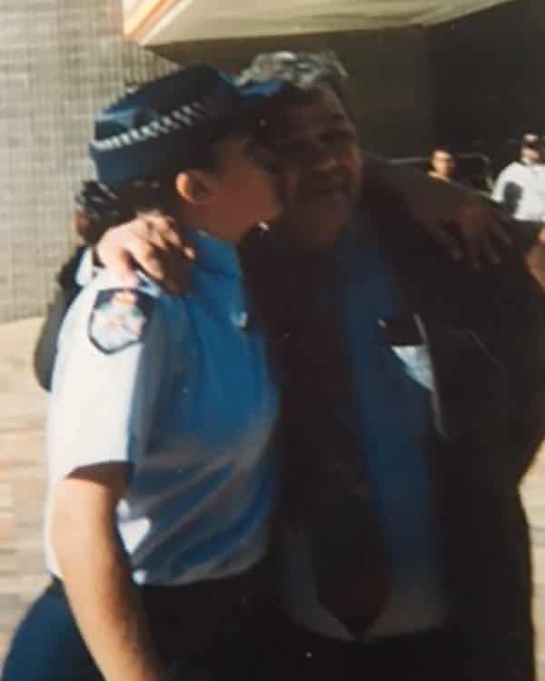 Veronica Gorrie as a police officer with her father