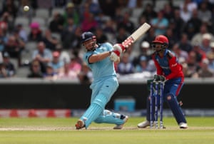 Jonny Bairstow in action as he hits another four.
