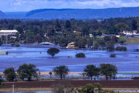 Floodwaters along the Hawkesbury River in the Richmond and Windsor region on Saturday.
