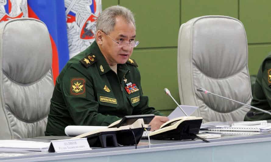 Russian Defence Minister Sergei Shoigu in Moscow on Tuesday.
