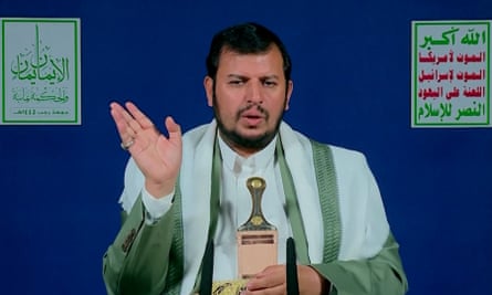 Abdul-Malik al-Houthi  on TV