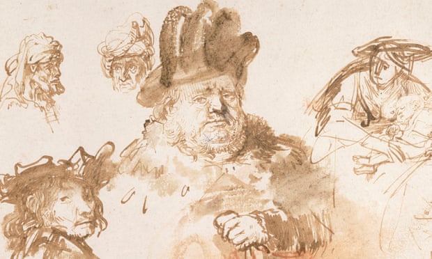 Figure studies by Rembrandt that will be on view at the National Portrait Gallery. (Credit: The Henry Barber Trust/Barber Institute/PA)