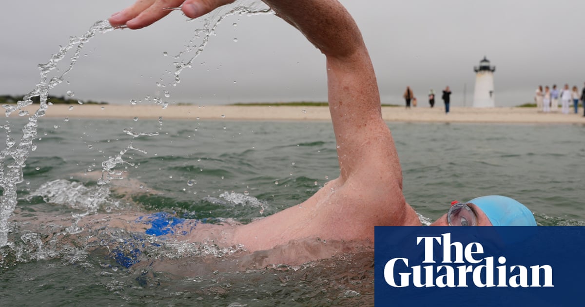 Man swims 62 miles around Martha's Vineyard to press for protections for sharks