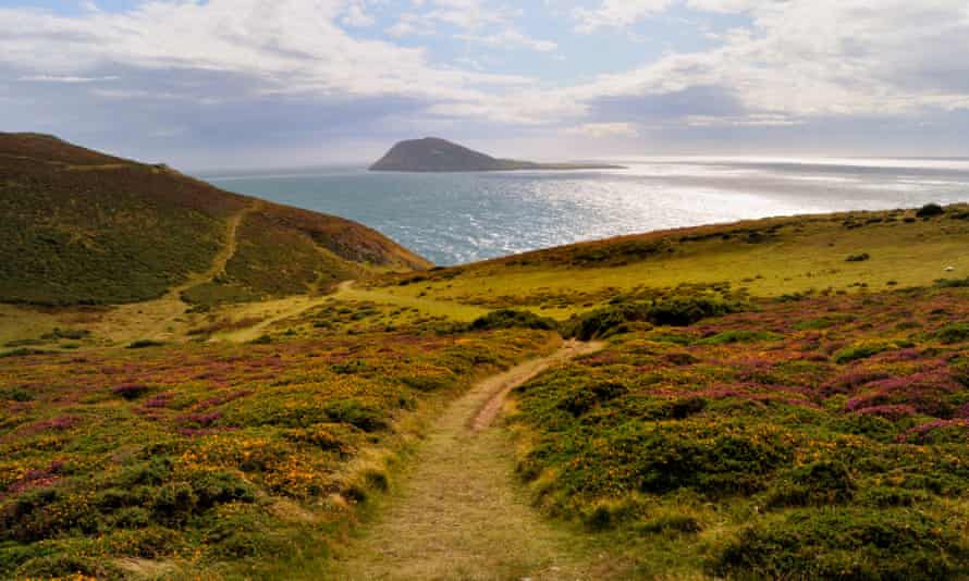 Bardsey Island from the hills above Aberdaron.