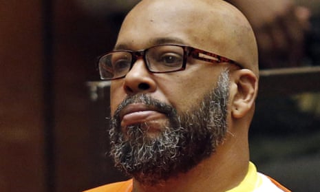 Marion ‘Suge’ Knight sits for a hearing in his murder case in Los Angeles. Knight has pleaded no contest to voluntary manslaughter and after he ran over two men, killing one, nearly four years ago. 