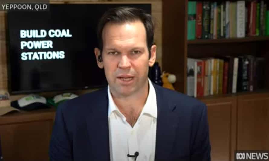 Matt Canavan uses his appearance on the ABC to promote coal