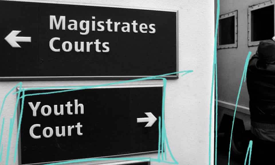 Signs in a court