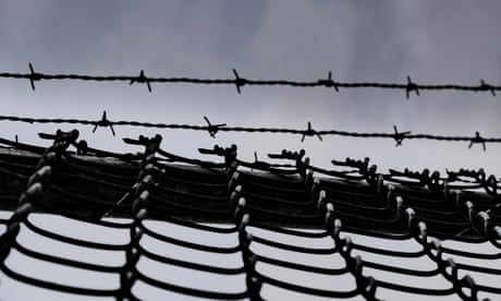 High security fence and sky