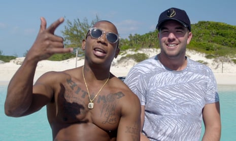 A publicity still from Netflix’s documentary about the festival, showing Ja Rule, left, with Billy McFarland.