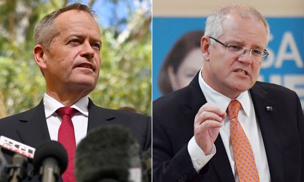 Australia’s Opposition Leader Bill Shorten (L) and Prime Minister Scott Morrison (R), Australia (issued 15 May 2019).