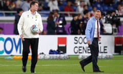 Rassie Erasmus and Eddie Jones before their sides met in the 2019 World Cup final.
