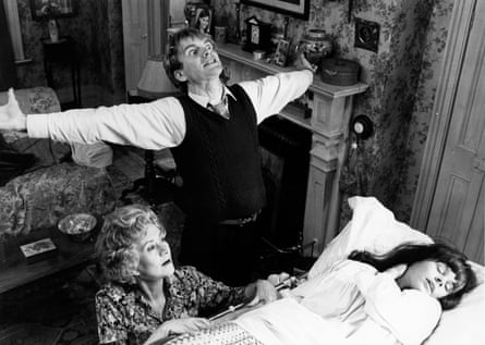 Joan Plowright (left) and Suzanna Hamilton with Sting in a scene from the film Brimstone and Treacle, 1982, made for cinema after the BBC declined to screen Dennis Potter’s play.