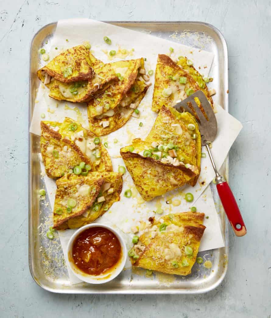 Yotam Ottolenghi’s cheesy curry crepes.