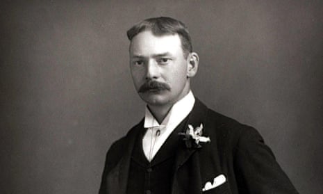 A portrait of Jerome K.Jerome, (1859-1927), the English author best known for his “Three Men in a Boat”, circa 1900.