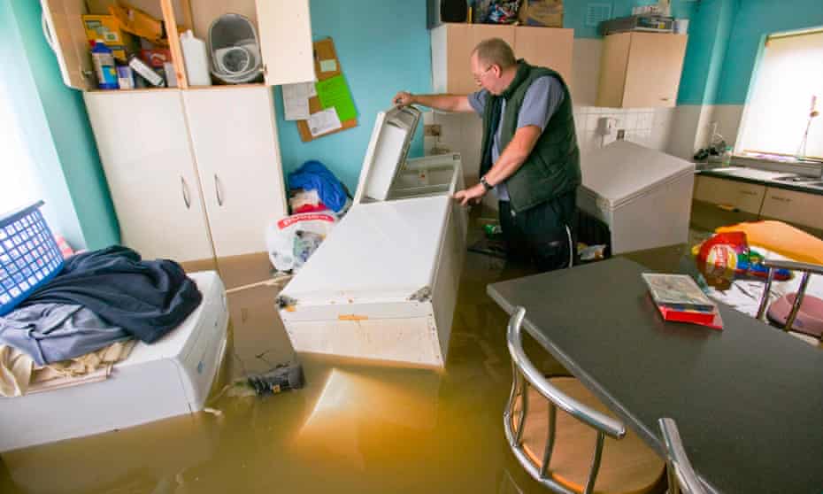 The resident of a flooded house in Toll Bar, one of the areas most badly affected by flooding in South Yorkshire in June 2007.