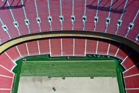 Workers are busy preparing the Kansas City Stadium for the tournament.