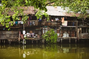 Riverside dwellings on Chao Phraya river