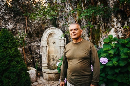 Ibrahim Haddad, a Lebanese civil war veteran, in the grounds of the Memorial of Christian Martyrs in Beirut