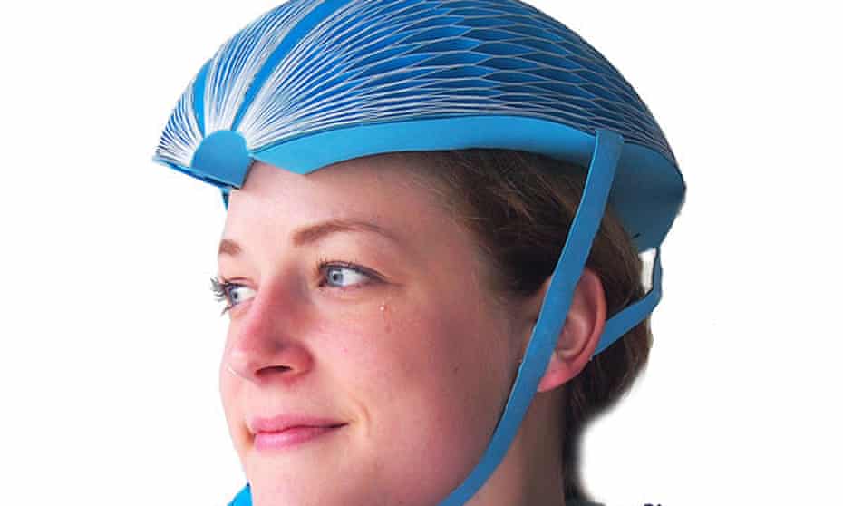 The EcoHelmet. Its honeycomb design gives it strength.
