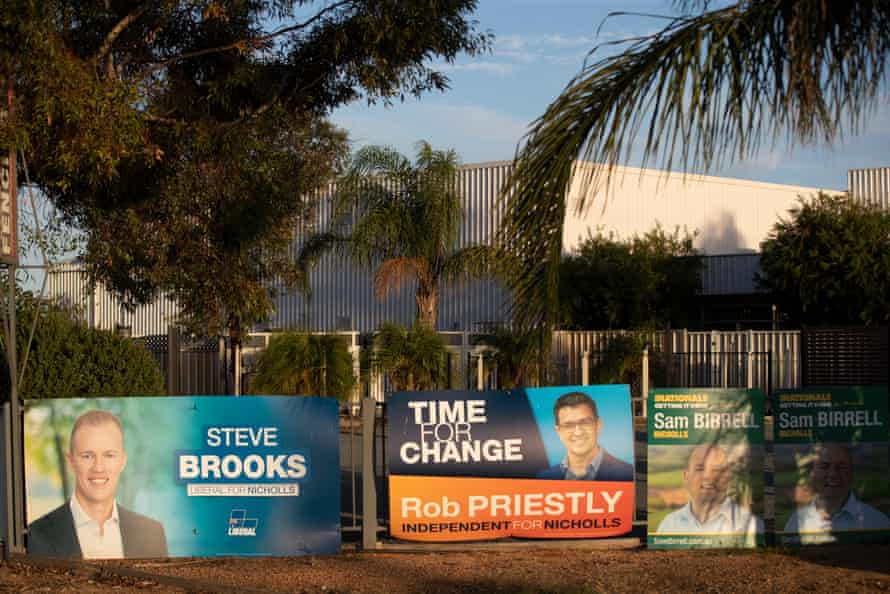 Election corflutes in Shepparton in the Victorian electorate of Nicholls