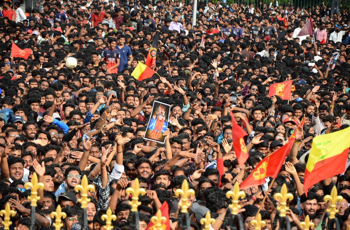Royal Challengers Bengaluru fans celebrate winning the IPL in 2025.