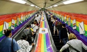 Participants arrive for Pride in London