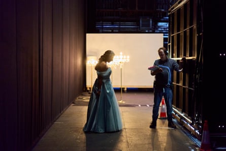 Behind the scenes during a rehearsal of Rossini’s Cinderella (La Cenerentola). A new production by English National Opera at the Coliseum, London