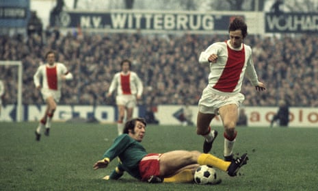 Johan Cruyff in action for a team named after the Greek god Ajax