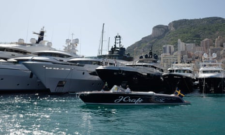 Yachts moored in Monaco.