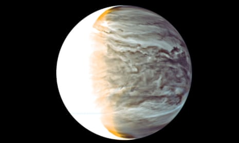A picture of Venus in space