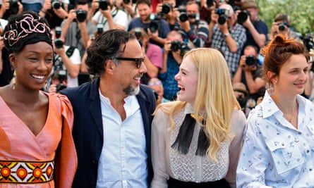 Members of the Cannes jury, left to right: director Maimouna N’Diaye, director and jury president Alejandro González Iñárritu, actor Elle Fanning and director Alice Rohrwacher.