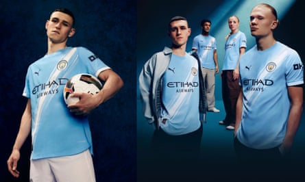 Manchester City’s sleek caller location kit complete pinch sash