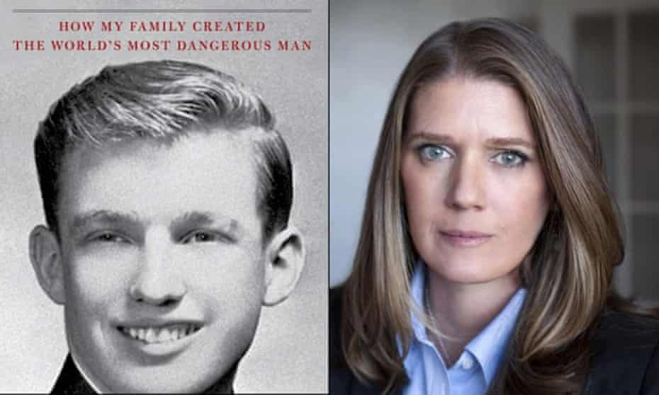 Mary Trump and the cover of her book.